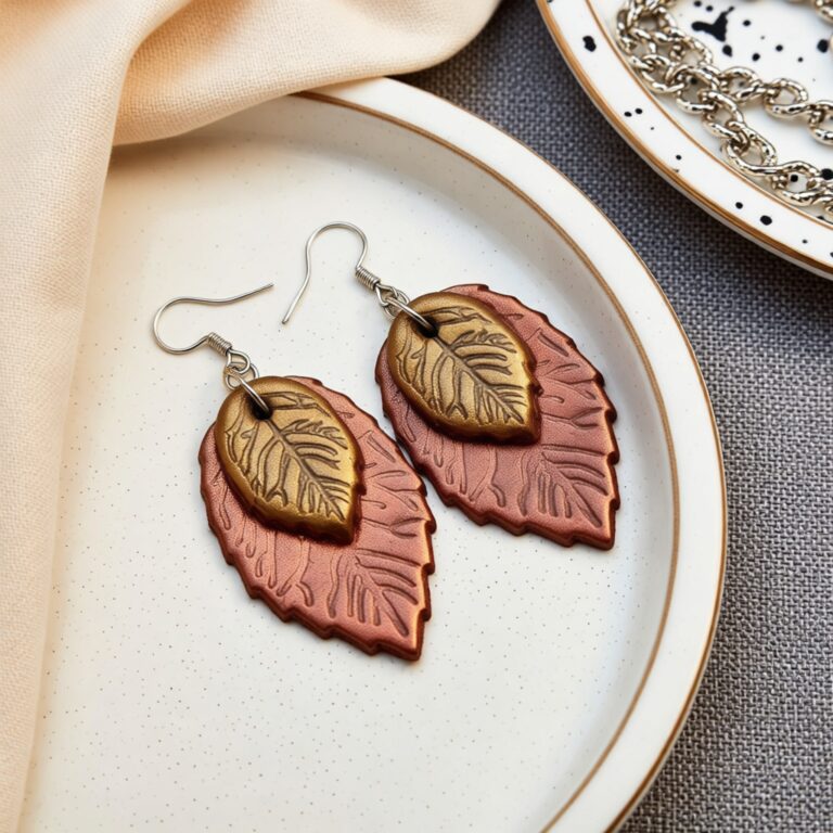 Antique Gold Leaf Earrings