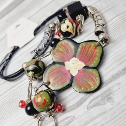 Statement Necklace Australian Native Flora Red Bottle Brush - Image 2