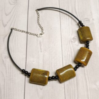 Chunky Mixed Beaded Choker Necklace With Ceramic Beads
