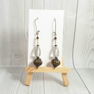 Bronze Genie Earrings Clear