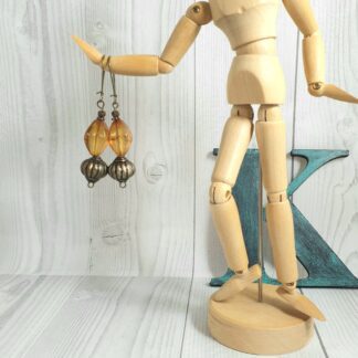 Bronze Genie Earrings Orange