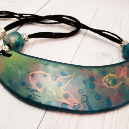 Something Fishy Polymer Clay Collar Necklace - Image 2