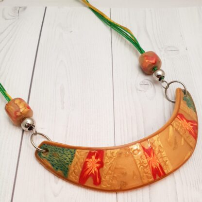 Dynasty Polymer Clay Collar Necklace - Image 3