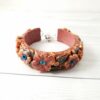 Hand Sculpted Polymer Clay Cuff Bracelet - Floral - Image 2