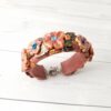 Hand Sculpted Polymer Clay Cuff Bracelet - Floral