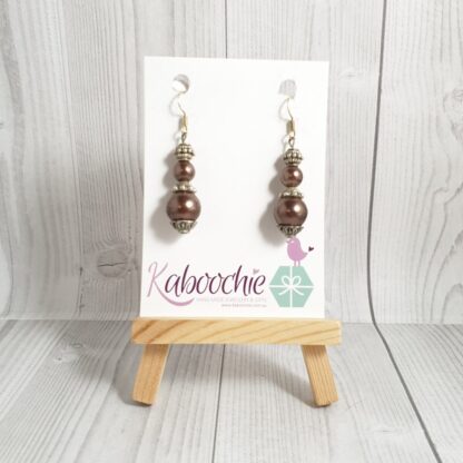 Bali Bead Earrings Brown