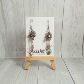 Sparkly Purple/Bronze Dangle Earrings