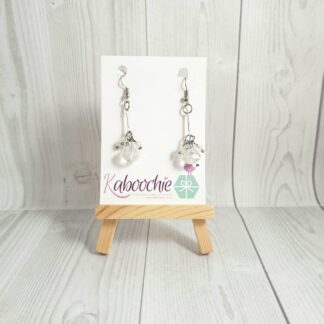 Long Faceted Beaded Earrings Clear