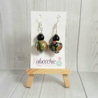 Australian Native Flora, the Red Bottle Brush Beaded Earrings