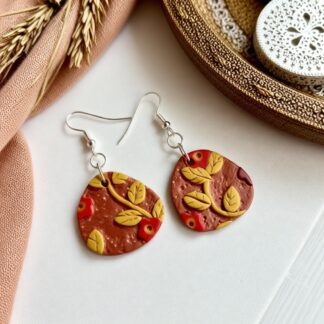 Polymer Clay Floral Applique Earrings for Everyday Elegance