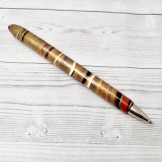 Polymer Clay Refillable Pen Metallic Stripe
