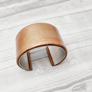 Metal Polymer Clay Cuff Bracelet Metallic Gold Bronze