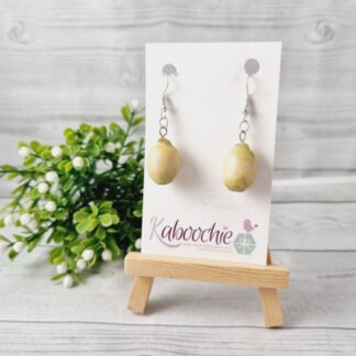 Novelty Miniature Food Lemon Earrings