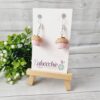 Novelty Miniature Food Chocolate Chip Muffin Earrings - Image 2