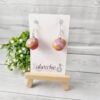 Novelty Miniature Food Pink Cupcake Earrings - Image 2