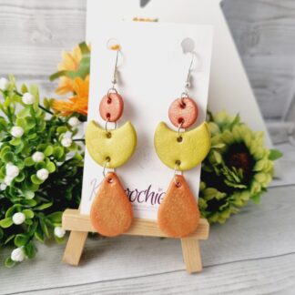 Polymer Clay 3 Tiered Earrings Autumn