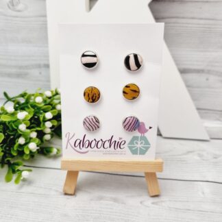 Polymer Clay Stud Earrings - 3 Pack