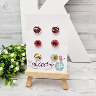 Polymer Clay Stud Earrings - 3 Pack