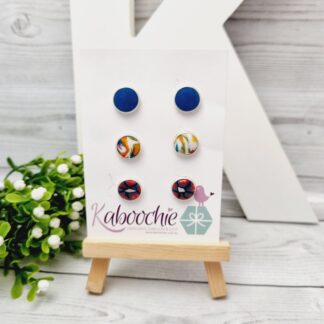 Polymer Clay Stud Earrings - 3 Pack