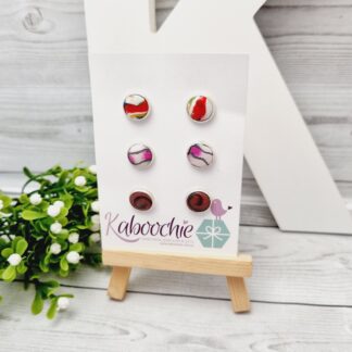 Polymer Clay Stud Earrings - 3 Pack