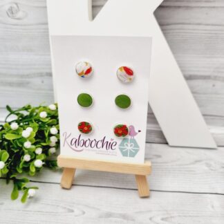 Polymer Clay Stud Earrings - 3 Pack
