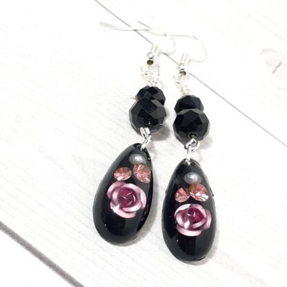 Resin Floral Earrings - Image 2