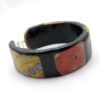 Hand Sculpted Polymer Clay Cuff Bracelet - Metallic - Image 3