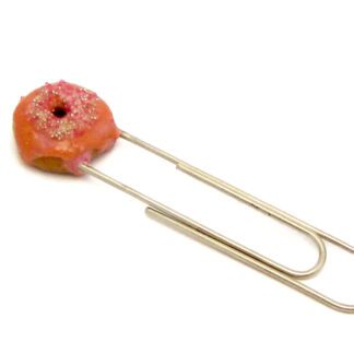 Novelty Miniature Food Strawberry Donut Bookmark
