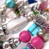 Memory Wire Wrap Beaded Bracelet - Orange (Copy) - Image 2