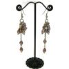 Sparkly Purple/Bronze Dangle Earrings - Image 3