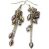 Sparkly Purple/Bronze Dangle Earrings - Image 4