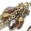 Sparkly Purple/Bronze Dangle Earrings - Image 2