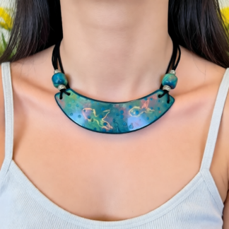 Something Fishy Polymer Clay Collar Necklace