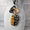 Statement Necklace Handmade From Polymer Clay - Savanna Rhythm - Image 4