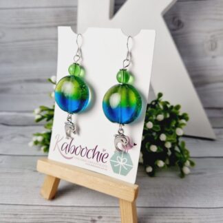 Mermaid Earrings with Dolphin Charm