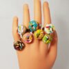 Novelty Donut Ring with sprinkles - Pink - Image 2