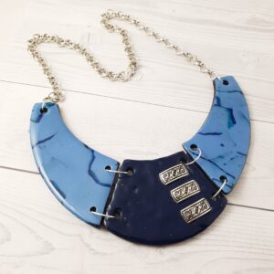 Statement Collar Necklace - Blue Mirage