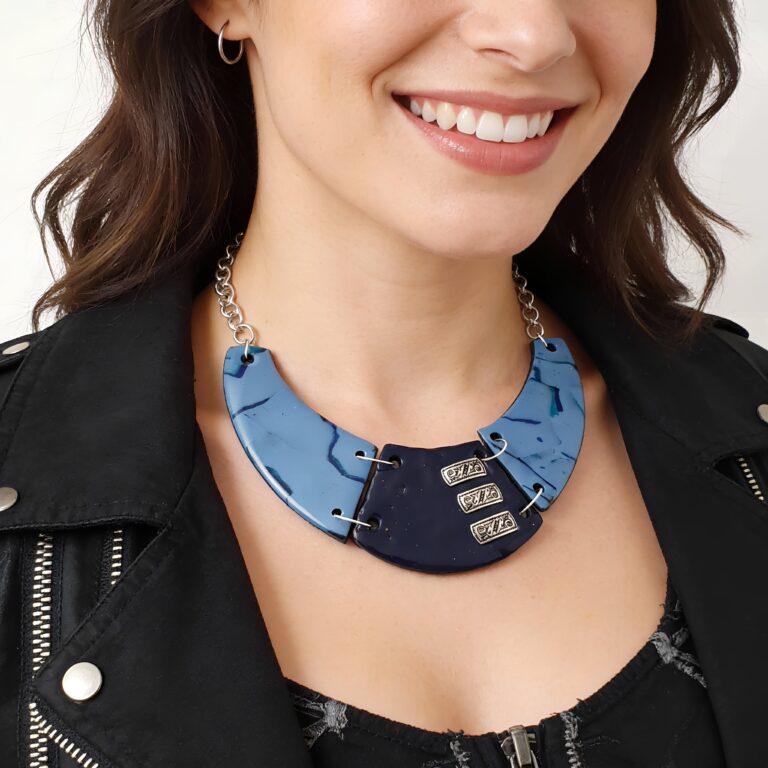 Blue Mirage Statement Collar Necklace