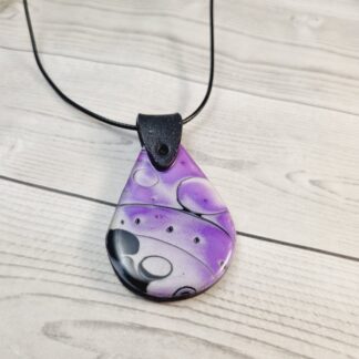Polymer Clay Pendant - Purple