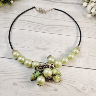 Green Gardens Beaded Choker Necklace