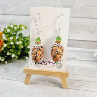 Pod Polymer Clay Earrings - Orange