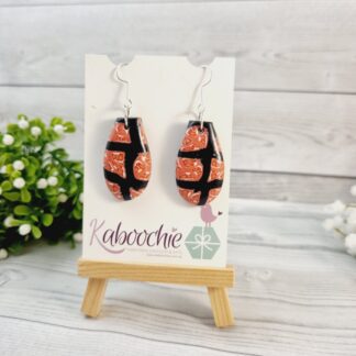 Polymer Clay Earrings - Checkered Roses