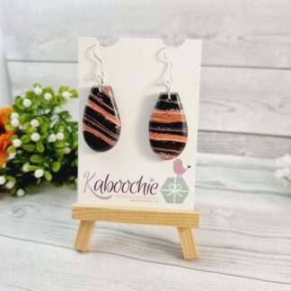 Polymer Clay Earrings - Striped Sparkle