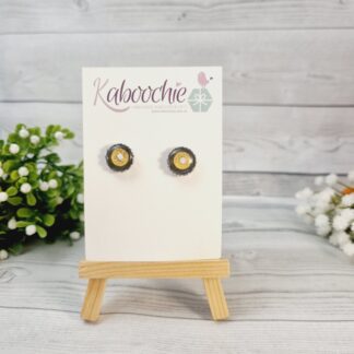 Silver Bezel Studs - Retro Records