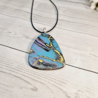 Polymer Clay Pendant - Night Circuit