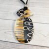 Statement Necklace Handmade From Polymer Clay - Savanna Rhythm - Image 2