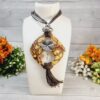 Statement Necklace Handmade From Polymer Clay - Desert Bloom - Image 4