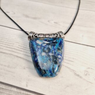 Polymer Clay Pendant - Night Circuit