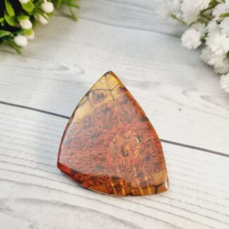 Polymer Clay Pendant - Red Asymetrical