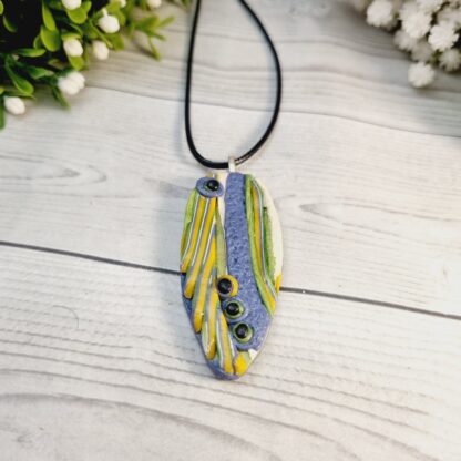 Polymer Clay Pendant - Shimmering River